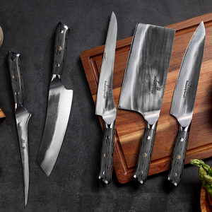 Cuchillo Japonés de Tallado Forjado a Mano OEM, con Núcleo de Acero VG10 y Revestimiento <span class=keywords><strong>San</strong></span> <span class=keywords><strong>Mai</strong></span>, HRC 63-64, para Marcas de Cubiertos de Lujo y Venta al por Menor de Alta Gama - Product Image 5