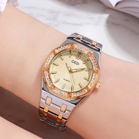 Montre-bracelet élégante en alliage à carreaux, montre à quartz luxueuse et étanche pour femmes