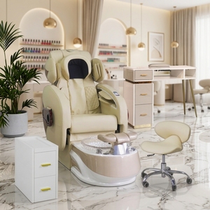 <span class=keywords><strong>Fauteuil</strong></span> de <span class=keywords><strong>pédicure</strong></span> moderne et chic personnalisable avec plateau de bras pratique - Product Image 1
