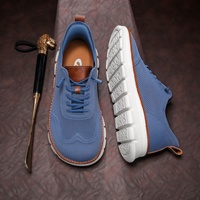 Chaussures décontractées d'été pour hommes, style pieds nus, à enfiler, à bout épais, coupe extra large, avec empeigne haute et tige en maille pour pieds larges