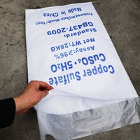 Sac d'emballage en PP imprimé personnalisé de 25 kg pour sulfate de cuivre, poudre de mastic, farine, sac d'emballage tissé