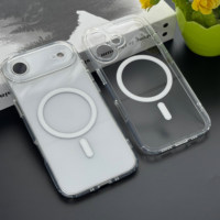 Coque de téléphone transparente magnétique anti-jaunissement de haute qualité avec protection d'appareil photo pour iPhone 17 16 Pro Max