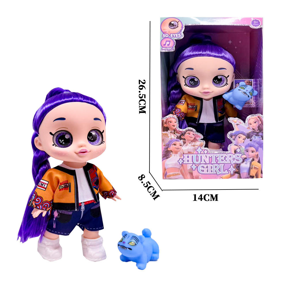 Cheveux violets 10 pouces + Tigre (type musique)