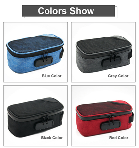 Custodia con Logo personalizzato da viaggio in carbonio foderato per uso olfatto borsa leggera e custodia per odore con serratura a combinazione casi speciali - Product Image 6
