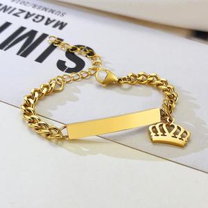 Bracelet <span class=keywords><strong>pour</strong></span> enfants en acier inoxydable personnalisé, cadeau d'anniversaire <span class=keywords><strong>pour</strong></span> bébé, bracelet <span class=keywords><strong>pour</strong></span> nourrissons, gravure possible, barre vide, nom, ID, bracelet <span class=keywords><strong>pour</strong></span> enfants - Product Image 2