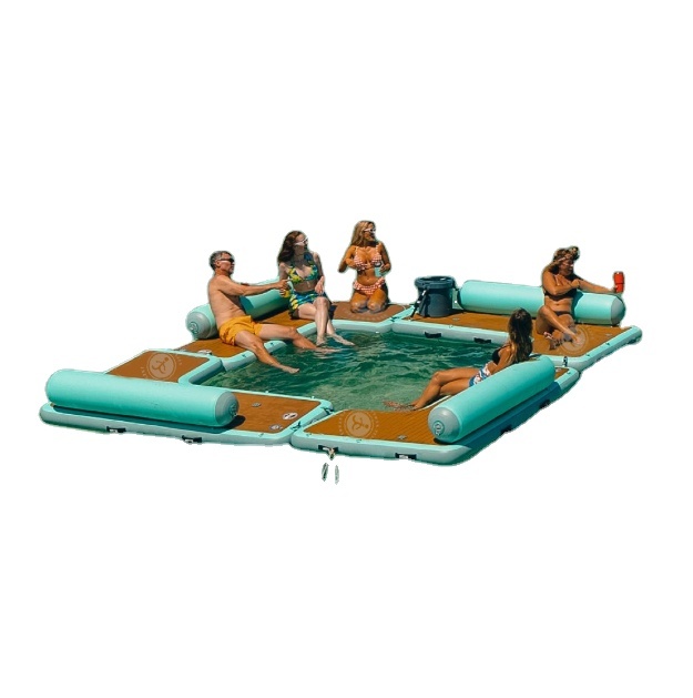 Hot Sale Water Inflatable Floating Couch Dock Platform  Inflatable Island Inflatable Deck Floating SOFA for Sale