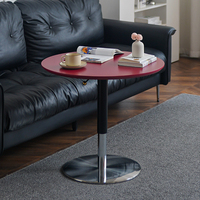 Table basse relevable moderne en MDF colorée pour salon, réglable hydrauliquement, 5 couleurs : rouge, jaune, bleu, noir, blanc