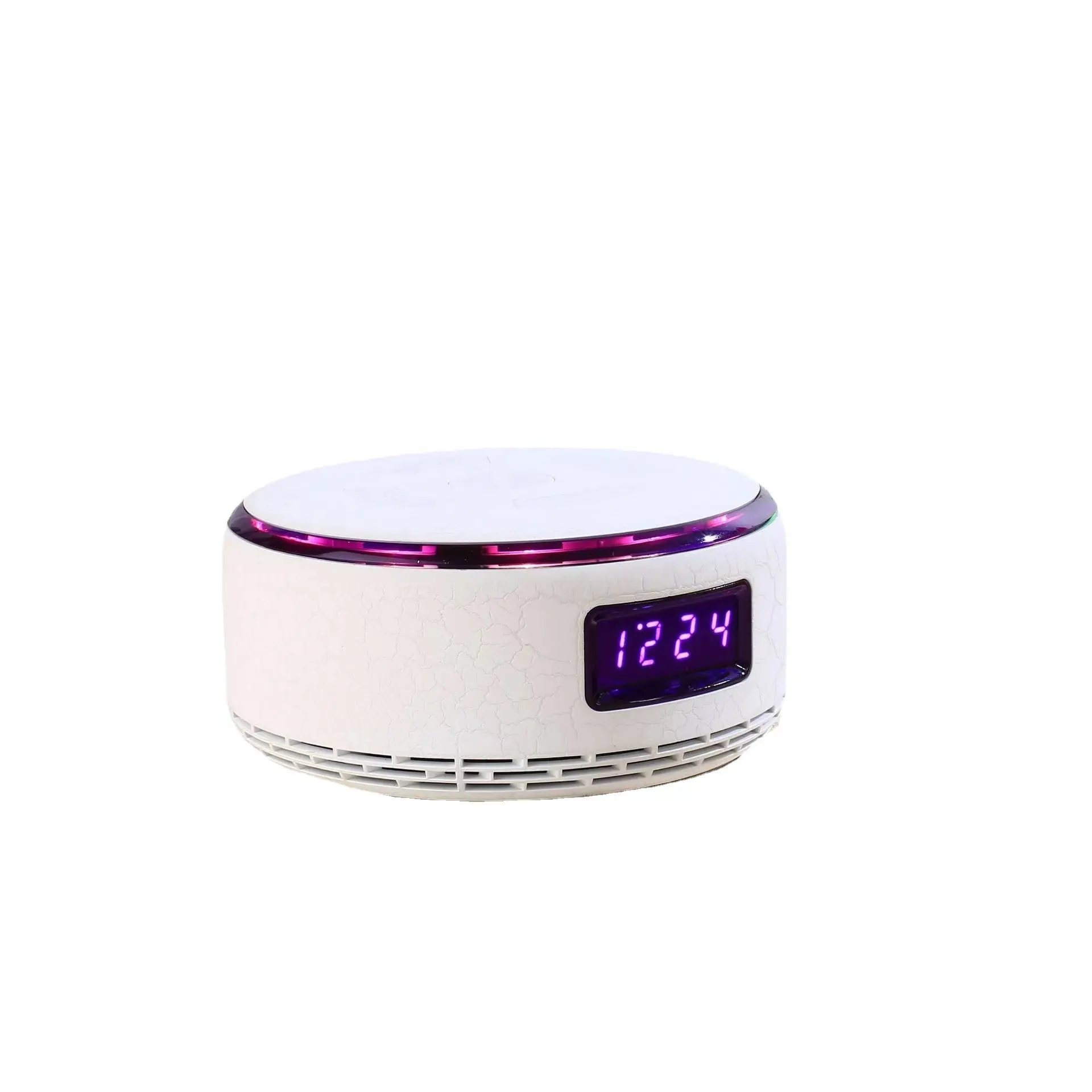 Réveil numérique LED RVB sans fil bleu dent haut-parleur table alarme snooze horloge haut-parleur rechargeable horloge