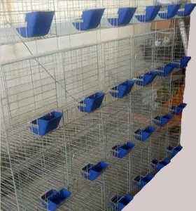 Farm breeding cage 4 layers 24 cells commercial rabbit cage