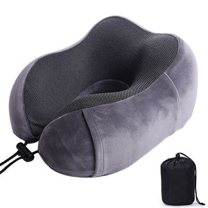 Taşınabilir özel LOGO uyku dinlenme U şekli kafa desteği uçaklar için yumuşak seyahat boyun yastığı - Product Image 6