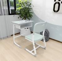 Ensemble bureau et chaise d'étude pour enfants réglables en hauteur, table d'apprentissage ergonomique pour étudiants avec tiroir de rangement