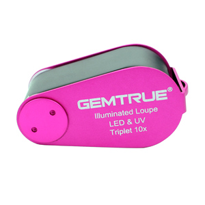 Portable LED UV <strong>Triplet</strong> Loupe Rechargeable Diamond Checking Magnifier Illuminated Jeweler Loupe 10x - Product Image 1