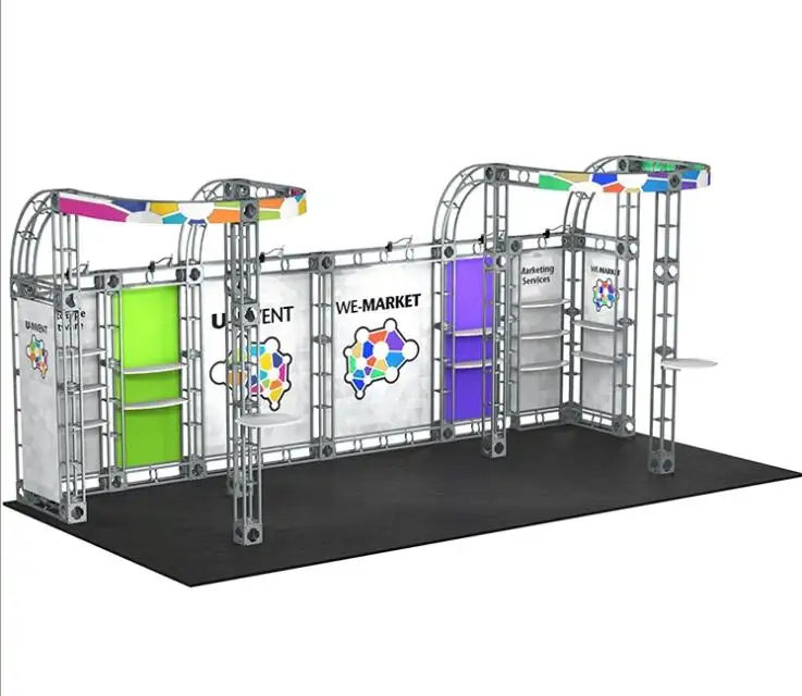 Global ราคาถูกใช้ DJ ขาตั้งแสดงการค้าเหล็กจอแสดงผล Exhibit บูธแสง Truss Stage Truss อลูมิเนียม Truss จอแสดงผล