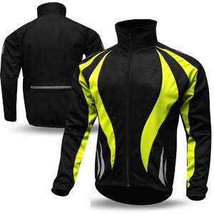 Veste de cyclisme d'hiver pour homme PIHA SPORTS avec logo réfléchissant, respirante, à manches longues, col montant, maillot de vélo, veste coupe-vent, gilet d'extérieur - Product Image 1