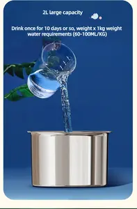 <span class=keywords><strong>Bebedero</strong></span> Automático para Gatos con Filtro de Acero Inoxidable de 2L, Dispensador de Agua para Mascotas, <span class=keywords><strong>Bebedero</strong></span> Inteligente para Mascotas con <span class=keywords><strong>Grifo</strong></span> - Product Image 3