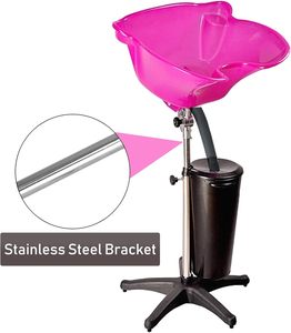 Bac à shampoing en plastique au design moderne et professionnel pour salons de coiffure et barbiers, couleur personnalisable, bac à shampoing portable, réservoir d'eau - Product Image 6