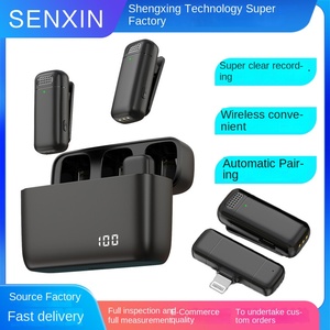 Custodia di ricarica magnetica senza fili Lavalier collare microfono per Smartphone tipo C riduzione del rumore Mini microfono senza fili antivento - Product Image 2