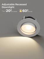 Projecteur LED SMD 6W moderne certifié EMC RoHS, étanche IP65, résistant au feu, corps métallique, éclairage de plafond intérieur, blanc chaud, downlights