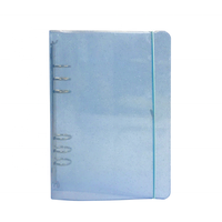 Cahier de notes en spirale pp transparent et personnalisé, pour feuilles amples, couverture pour ordinateur portable, a4/a5/a6/a7/b5, avec bande élastique