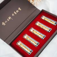 Coffret Cadeau de Luxe en Bois pour les Fêtes, Dendrobium Huoshan Bionique Sauvage Haut de Gamme