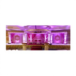 Great Indian Wedding Mandap Dream Wedding Crystal Mandap Indian Wedding Custom Traditional Mandap Manufacturer Marriage <b>Stage</b> UK - Product Image 1