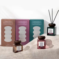 Aikun 100ml Küçük Minimum Sipariş Adedi Hızlı Teslimat Kare Yeşil Cam Etiketli Logolu Reed Difüzör Özel Koku Uzun Süreli Kalıcı, Yeni Başlayan Markalar İçin