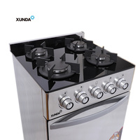 Cuisinière à gaz Xunda au design moderne et innovant, 4 brûleurs, avec four