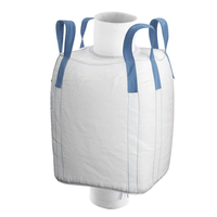 Sacs vrac FIBC tissés robustes OEM avec décharge par le haut et design à fond, capacité 2200 lb, en bâche PVC, industriels, imperméables et antistatiques