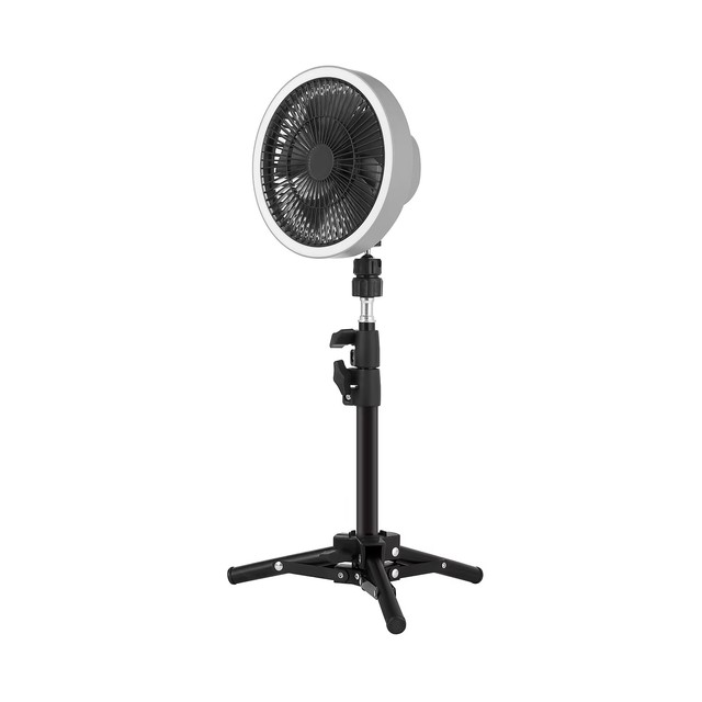 Desktop Rechargeable Portable Cooling Camping Fan Large Capacity Battery Pendant Shaking Head Cooling Fan With LED Night Light