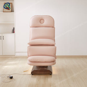 Qunpeng nuovo letto ciglia curvo massaggio letto Spa trattamento bellezza sedia viso 3 motori Base legno letto - Product Image 4