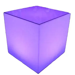 RGB Colorful LED Cube Table Seats Outdoor Chair Waterproof LED Cube