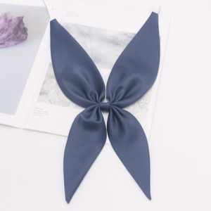 Nœud papillon uni en soie pour femme, style Goldfish Knot, sans triangle, pour uniforme JK - Product Image 3