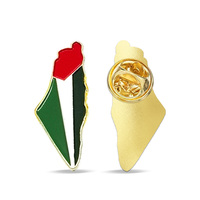 Pin de Solapa Metálico con la Bandera de Palestina, Serie de Insignias de Esmalte Personalizadas con Imán de Paz, Broches Patrióticos de Oriente Medio, Comunidad Palestina
