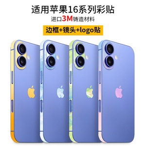 Coque colorée LX-A2255 pour iPhone 16, en TPU et PC, protection d'objectif, design couleur unie, style peinture à l'huile - Product Image 2