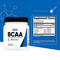 L-Glutamine sans sucre pour adultes, boisson de récupération musculaire après l'entraînement, acides aminés, 10-19g de protéines, poudre de BCAA, 540g, HALAL, OEM