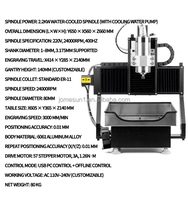 Jmesun JS 3040 1500W Máquina CNC de Alta Precisión de 3 Ejes de Hierro Fundido para Madera/Metal/Acrílico/Piezas de Motor, Router CNC Automático de Sobremesa