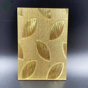 Gold Leaf Acrylic Sheets/Jacquard Gold And Silver Cloth Plastic Board For Bar Snack Dish/KTV Dried Fruit Plate 3MM Thickness