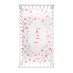 Cartoon Pink <strong>Floral</strong> 100% Cotton Baby Girls Bedding Set Baby Bedding Set for <strong>Crib</strong> - Product Image 4