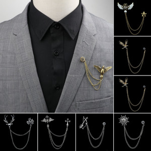 <span class=keywords><strong>Homme</strong></span> Costume <span class=keywords><strong>Chemise</strong></span> Col Épinglette Broche Dragon Badge Rétro Épingles Robe <span class=keywords><strong>De</strong></span> <span class=keywords><strong>Mariage</strong></span> Fête - Product Image 2