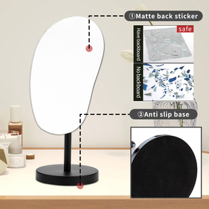 Miroir de Maquillage de Bureau HD Argenté Simple et Personnalisable, Rotatif et Réglable, <span class=keywords><strong>pour</strong></span> <span class=keywords><strong>Coiffeuse</strong></span> et Usage Domestique - Product Image 4