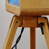 Draagbare retro houten dubbelzijdige fotohokje met touchscreen compatibele iPad DSLR camera voor bruiloften, verjaardagen en evenementen