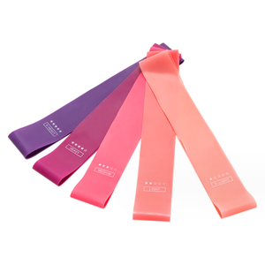 Ensemble de 50 <span class=keywords><strong>mini</strong></span> bandes de tension de fitness avec logo personnalisé rose progressif pour soulever les fesses et élever les fesses en latex - Product Image 5