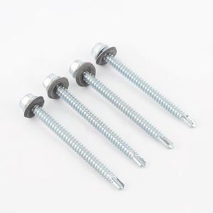 <span class=keywords><strong>Tornillos</strong></span> de rosca autoperforantes revestidos de zinc con cabeza hexagonal con arandelas Clase a BoZhan para techos de paneles sándwich de acero inoxidable 304 - Product Image 1