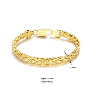 Pulsera de cuerda de trigo de espiga chapada en oro para hombre y mujer, joyería minimalista, tendencia, 2021 - Product Image 5