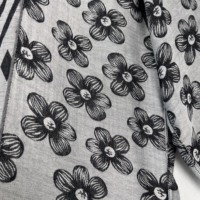 Ensemble Abaya Cardigan Châle en Polyester Jacquard Floral Bohème, Aspect Artisanal, Long et Charmant, Vêtement de Fête Élégant pour la Maison