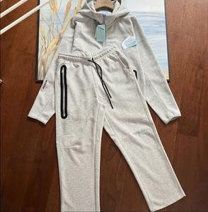 Conjunto Deportivo Personalizado con Logotipo para Hombre, Sudadera de Forro Polar Térmico, Pantalones Deportivos con Cierre para Correr, Talla Grande - Product Image 3