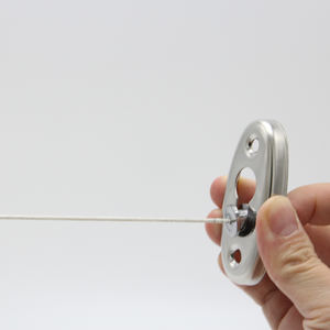 स्टेनलेस स्टील रिट्रेटेबल कपड़े की लाइन समायोज्य दीवार घुड़सवार जगह की बचत कपड़े के लिए लटकाए रखने वाली जगह की बचत - Product Image 6