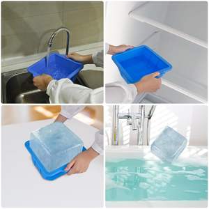 Molde de Hielo Extra Grande YCS Más Vendido, Bandeja Grande Reutilizable de Silicona con Tapa, Enfriador de Baño de Hielo de Tamaño Personalizado - Product Image 3