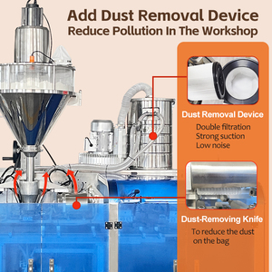 Machine de remplissage, de scellage et de bouchage automatique de sachets préformés Doypack pour liquides et poudres, machine d'emballage de poudre de 1g à 5kg - Product Image 3