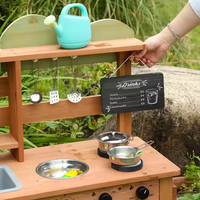 Jeu de rôle en bois pour enfants Cuisine familiale extérieure Maison Jeu de boue Cuisine éducative